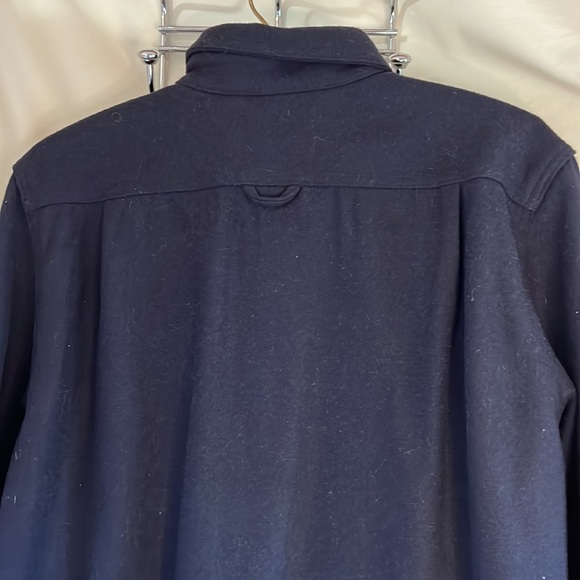 HUF Size Medium Melton Wool Blend Navy Button Up shirt - Picture 11 of 13